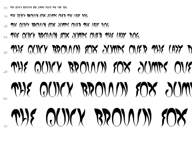 Experiment Butterfly font waterfall